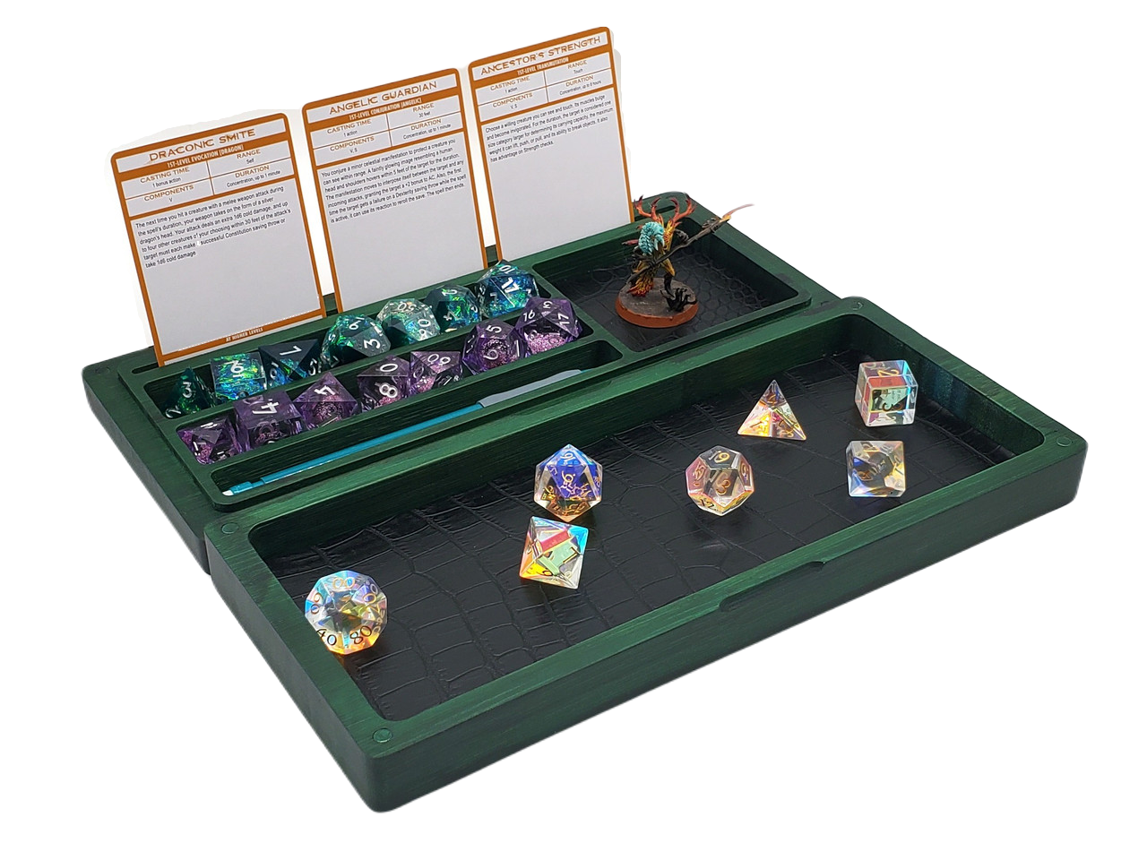 Old School DnD RPG Metal D20: Dragon Scale - Spectral - Old